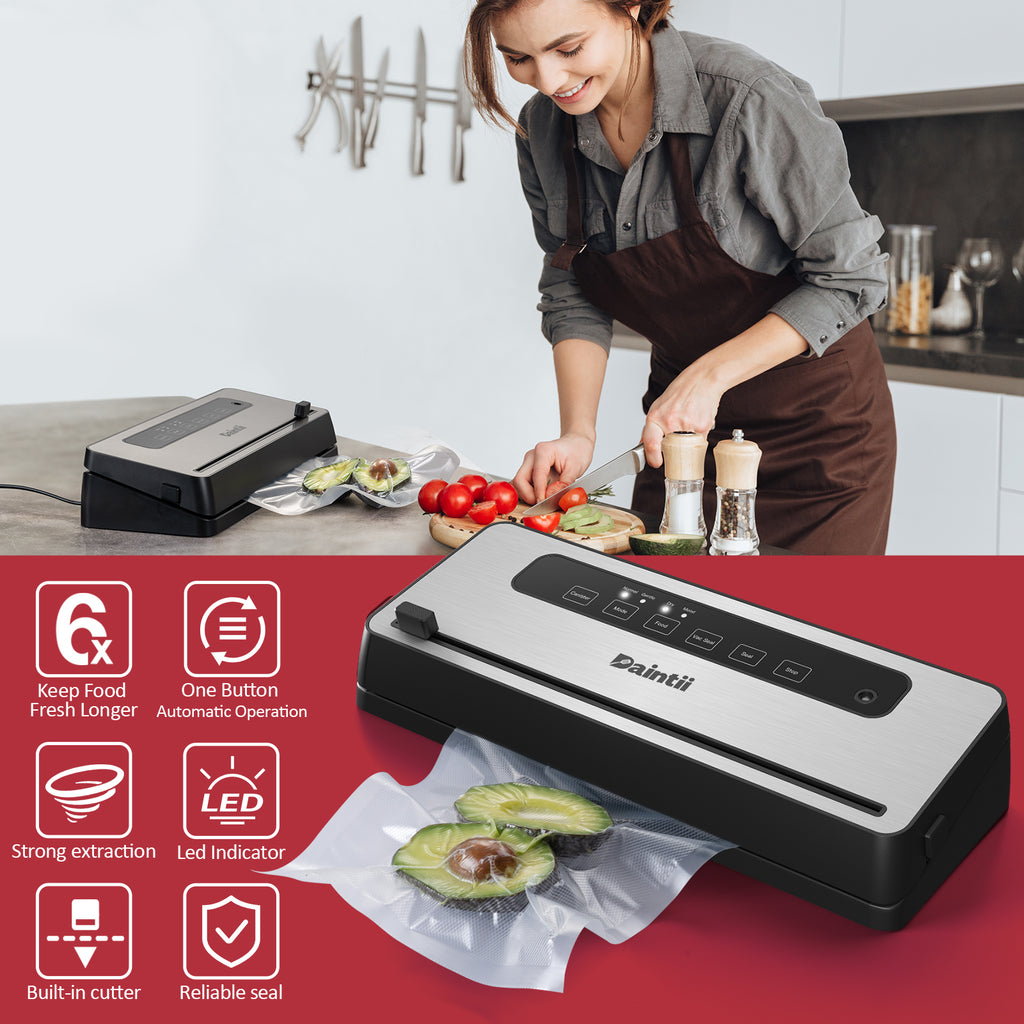 New Commercial Vacuum Sealer with Built-in Cutter, Sous Vide